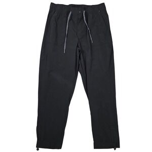 Avalanche Outdoor Windbreaker Joggers Black Drawstring Snap Zipper Womens L